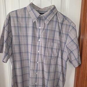 Dockers XL Gray Plaid Shirt